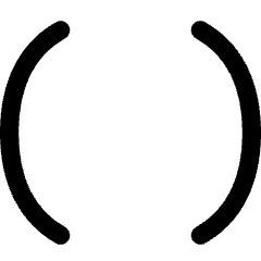 Round Brackets Icon from Flex Line Set