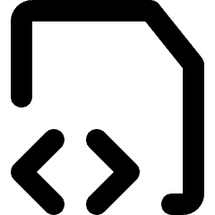 Script File Code 1 Icon from Micro Line Set