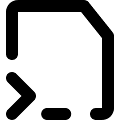Script File Code 2 Icon from Micro Line Set