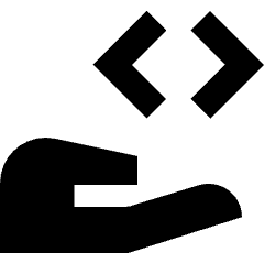 Share Code Icon from Sharp Solid Set