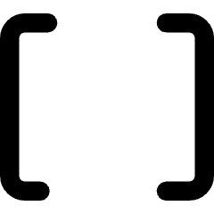 Square Brackets Icon from Core Remix Set