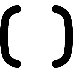 Square Brackets Icon from Flex Solid Set