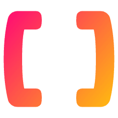 Square Brackets Icon from Plump Gradient Set