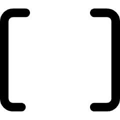 Square Brackets Icon from Core Line Set