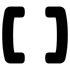 Square Brackets Icon from Plump Solid Set