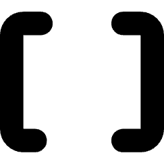 Square Brackets Icon from Core Solid Set