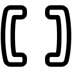 Square Brackets Icon from Plump Line Set