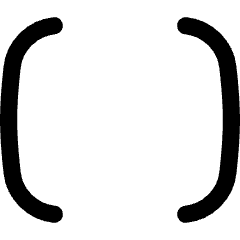 Square Brackets Icon from Flex Line Set