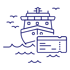 Ferry Ticket Illustration from UX Line Set