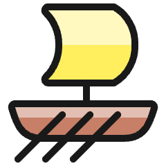 Sea Transport Bark 1 Icon from Ultimate Colors Set