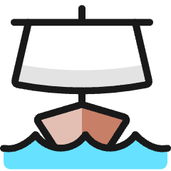 Sea Transport Bark Icon from Ultimate Colors Set