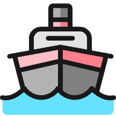 Sea Transport Boat Icon from Ultimate Colors Set