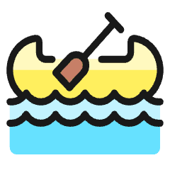 Sea Transport Kayak Icon from Ultimate Colors Set