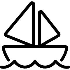 Sea Transport Sailing Boat Icon from Ultimate Light Set