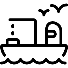 Sea Transport Ship Cargo Birds Icon from Ultimate Light Set