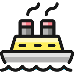 Sea Transport Ship Icon from Ultimate Colors Set