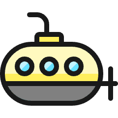 Sea Transport Submarine Icon from Ultimate Colors Set