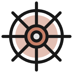 Sea Transport Wheel Boat Icon from Ultimate Colors Set