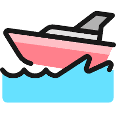 Sea Transport Yacht Icon from Ultimate Colors Set