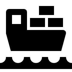 Sea Transportation Container Cargo Ship Icon from Nova Solid Set