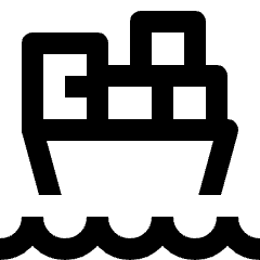 Sea Transportation Container Cargo Ship Icon from Nova Line Set