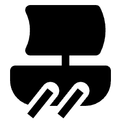 Sea Transportation War Ship Ancient Icon from Nova Solid Set