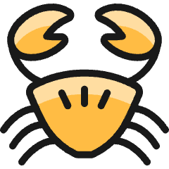 Seafood Crab Icon from Ultimate Colors Set
