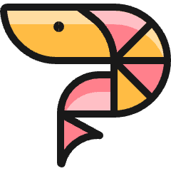 Seafood Shrimp Icon from Ultimate Colors Set