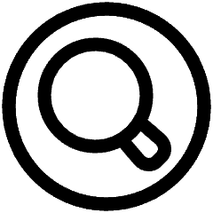 Magnifying Glass Circle Icon from Plump Line Set