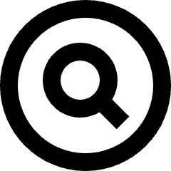 Magnifying Glass Circle Icon from Sharp Remix Set