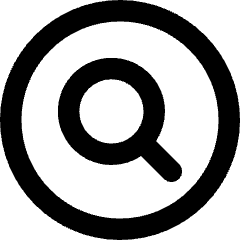 Magnifying Glass Circle Icon from Core Remix Set