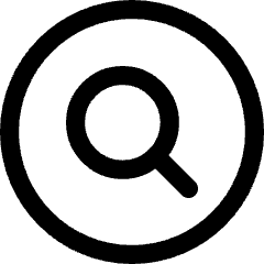 Magnifying Glass Circle Icon from Core Line Set