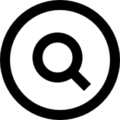 Magnifying Glass Circle Icon from Sharp Line Set