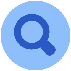 Magnifying Glass Circle Icon from Plump Flat Set
