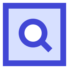 Magnifying Glass Square Icon from Sharp Duo Set