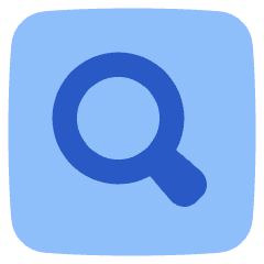 Magnifying Glass Square Icon from Plump Flat Set