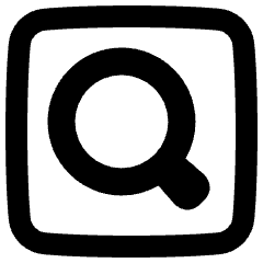 Magnifying Glass Square Icon from Plump Remix Set