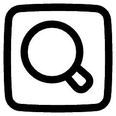 Magnifying Glass Square Icon from Plump Line Set