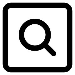 Magnifying Glass Square Icon from Core Line Set