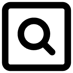 Magnifying Glass Square Icon from Core Remix Set