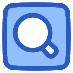 Magnifying Glass Square Icon from Plump Duo Set