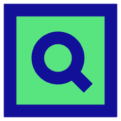 Magnifying Glass Square Icon from Sharp Pop Set