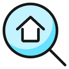 Real Estate Search House Icon from Ultimate Colors Set