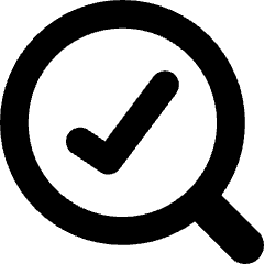 Search Check Icon from Core Solid Set