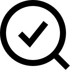 Search Check Icon from Sharp Line Set
