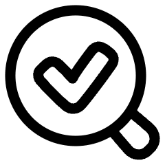 Search Check Icon from Plump Line Set