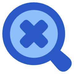 Search Off Disable Icon from Plump Flat Set