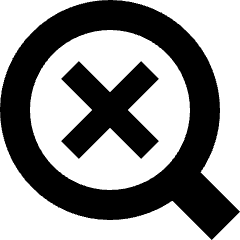 Search Off Disable Icon from Sharp Solid Set