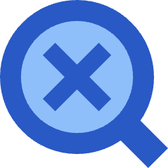 Search Off Disable Icon from Sharp Flat Set