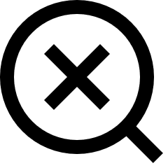 Search Off Disable Icon from Sharp Line Set